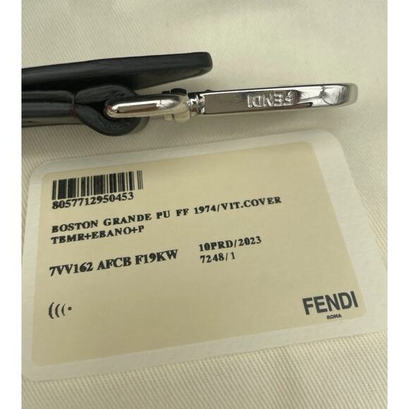 FENDI LARGE FF SHOULDER DUFFLE TRAVEL BOSTON BAG TOTE AUTHENTIC! - Picture 15 of 16